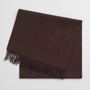 NWT Gant Dark Brown / Chocolate Woven Wool Scarf